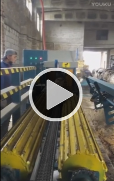 全自動(dòng)流水線(xiàn)原木多片鋸視頻方木多片鋸，圓