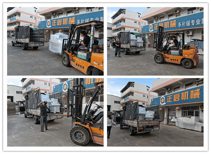 2020年&nbsp;8月發(fā)往廣東省佛山市--ZQ80型方木多片鋸、自動磨齒機(jī)