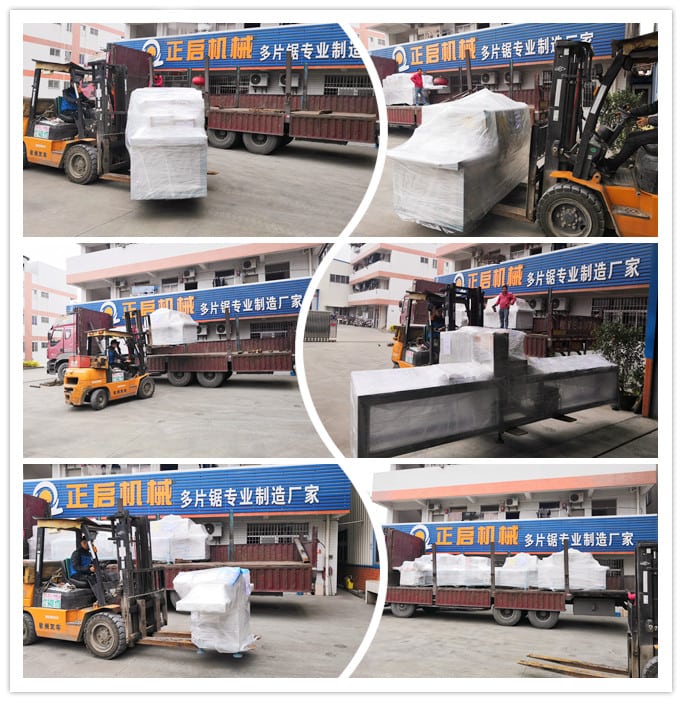 2019年1月發(fā)往尼日利亞--半自動原木截斷機、ZQ250型原木多片