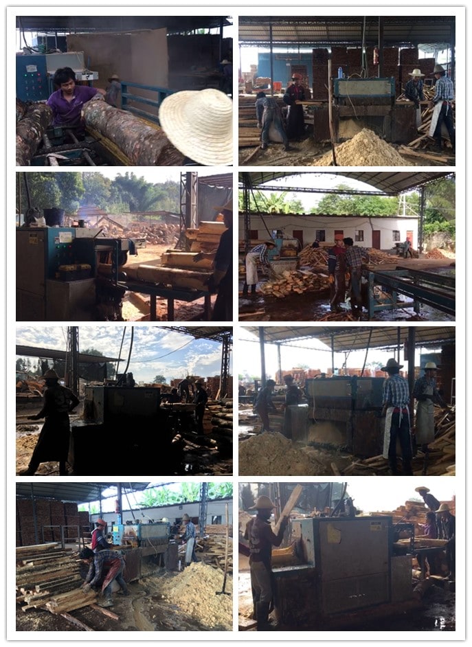 云南德宏州芒市--原木、方木多片鋸工作圖