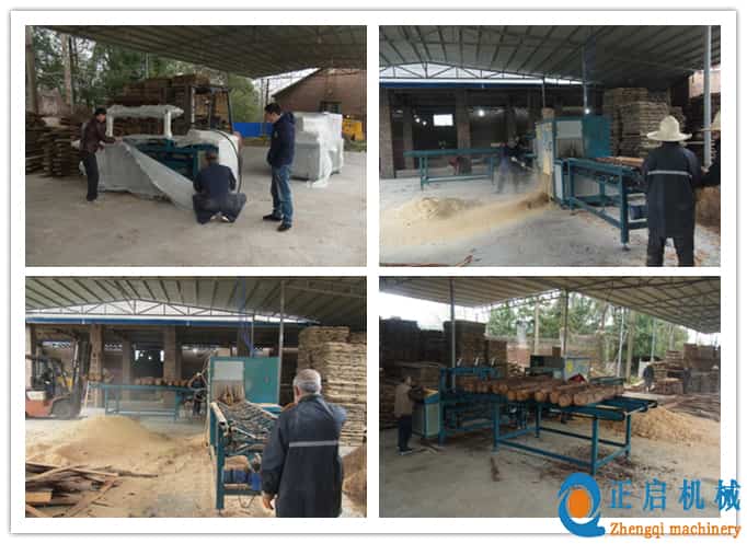 河南-原木全自動(dòng)多片鋸工作圖