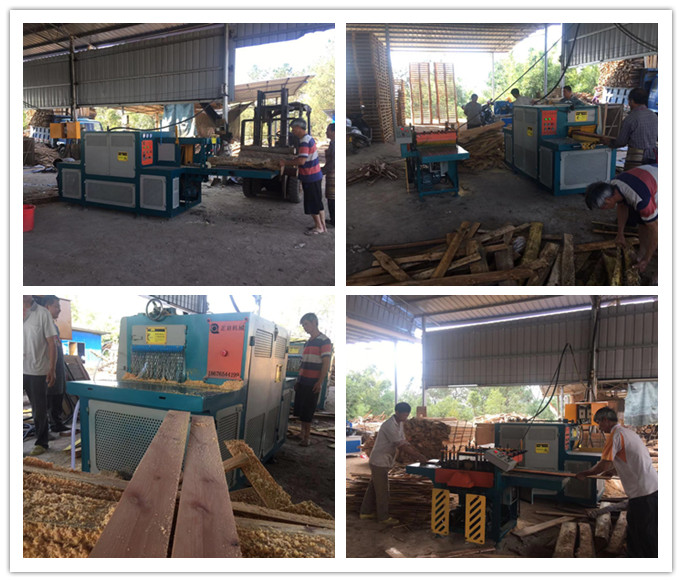 2018年12月原木多片鋸、方木多片鋸、清邊機在廣西梧州現(xiàn)場工