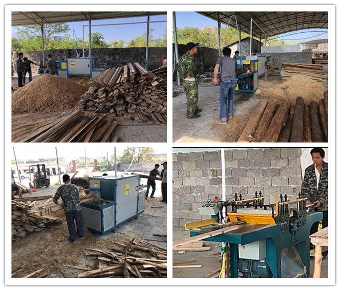 2018年10月原木多片鋸、清邊機(jī)在廣西桂林現(xiàn)場(chǎng)工作圖