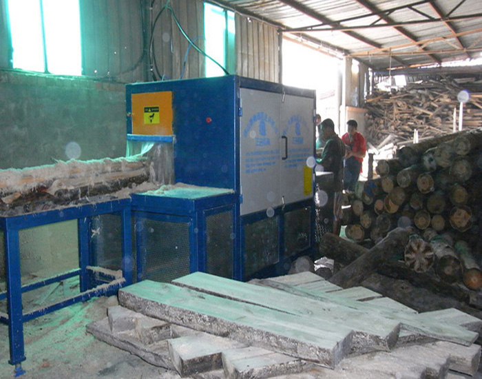 浙江省寧波市北侖區(qū)-圓木多片鋸350機(jī)加工現(xiàn)場